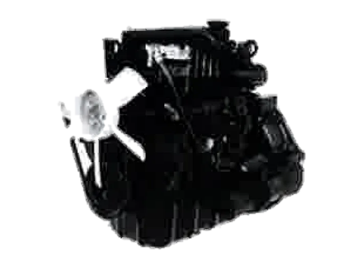 Mitsubishi S4Q2 industrial diesel engine, a naturally aspirated block with a white cooling fan on its side.