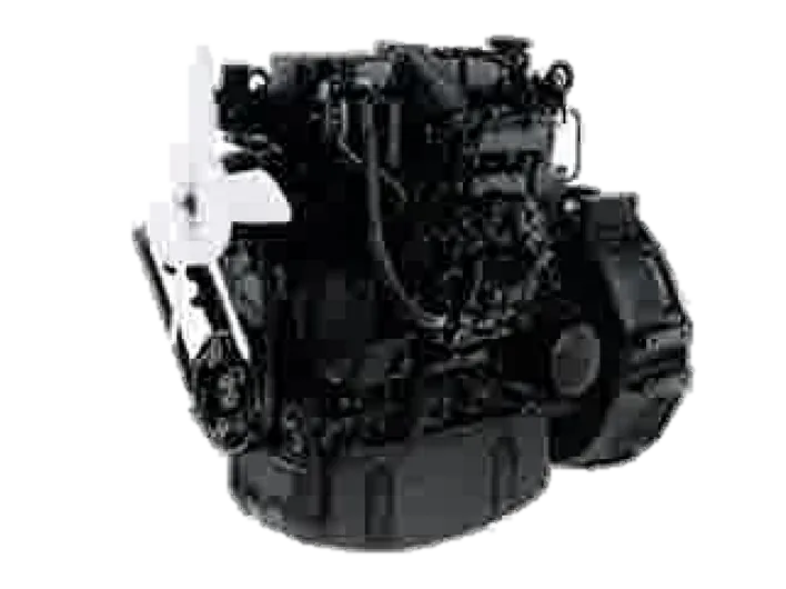 Mitsubishi S4S industrial diesel engine, a compact block with a cooling fan on its side and a bell housing.