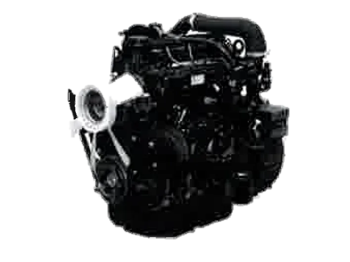 Mitsubishi S4S-DT industrial diesel engine, a turbocharged block with a curved intake pipe on top.